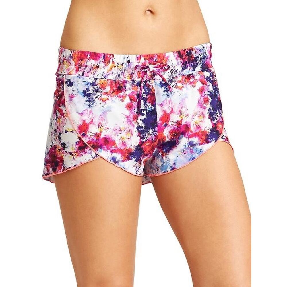 Athleta Kailua Petal Womens Swim Shorts S Violet Elastic Waist Lightweight Lined